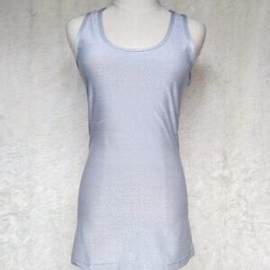 Max Rave Silver Sleeveless Scoopneck Top